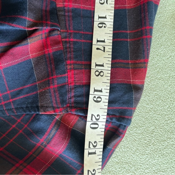 Indian Motorcycle Plaid Cotton Embroidered Western Pearl Snap Shirt M - Picture 11 of 13